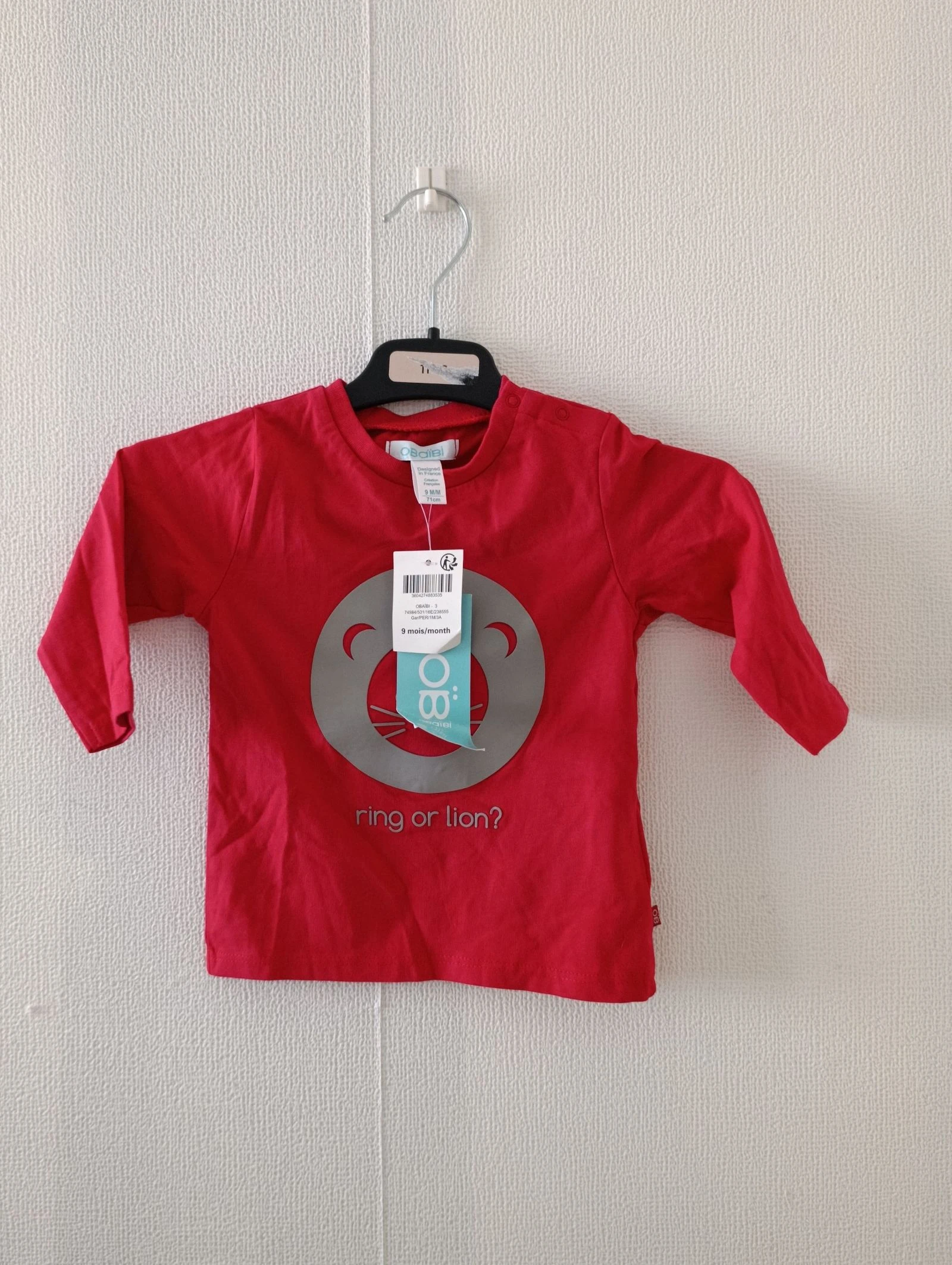 T-shirt garçon 9 mois 
